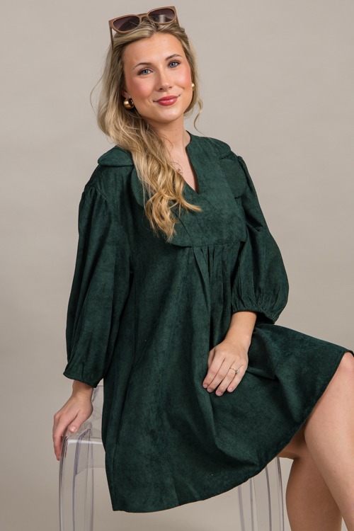 Green scallop dress hotsell