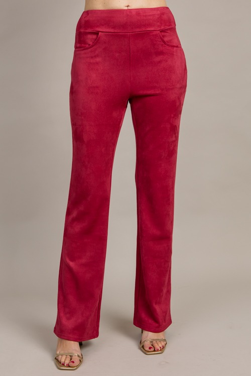 Luxe Suede Pants, Burgundy - 0912-1.jpg