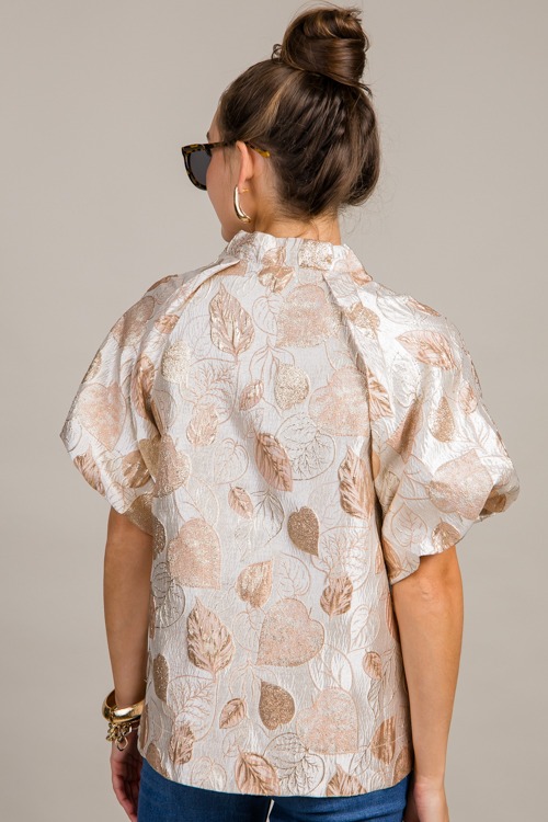 Jacquard Leaf Blouse, Rose Gold - 0912-101.jpg