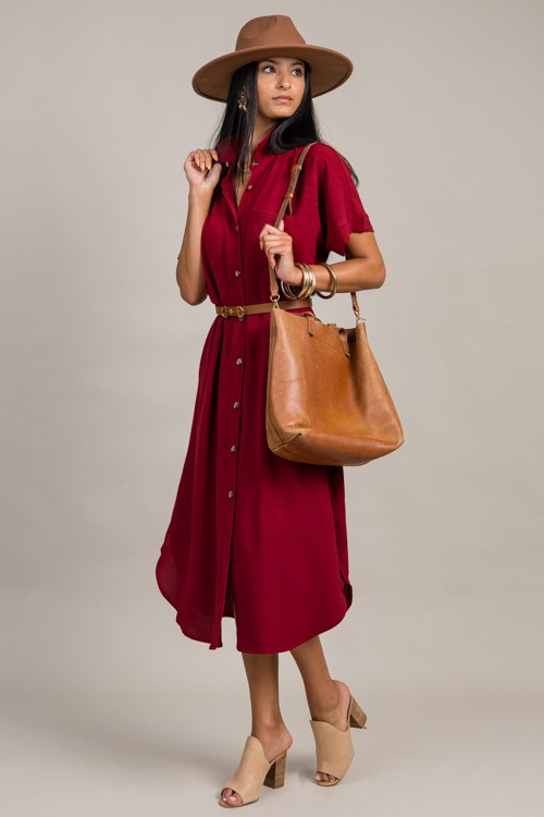 Shirt Dress Midi, Burgundy - 0912-11.jpg