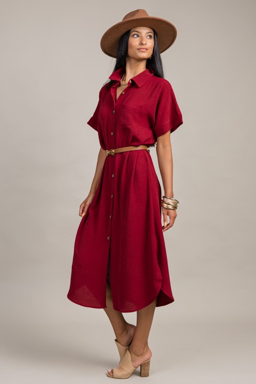 Shirt Dress Midi, Burgundy - 0912-12.jpg