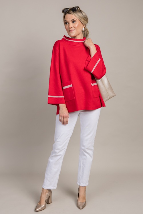 Stripe Trim Pocket Sweater, Red - 0912-42.jpg