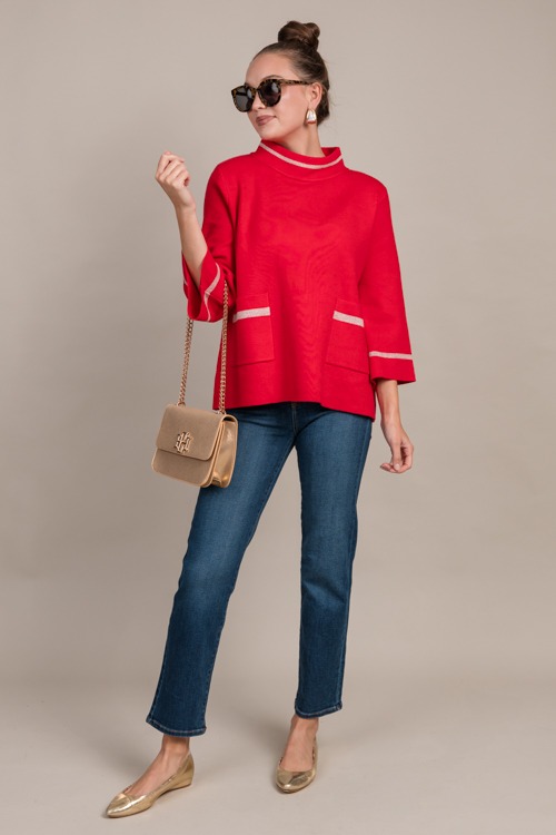 Stripe Trim Pocket Sweater, Red - 0912-43.jpg