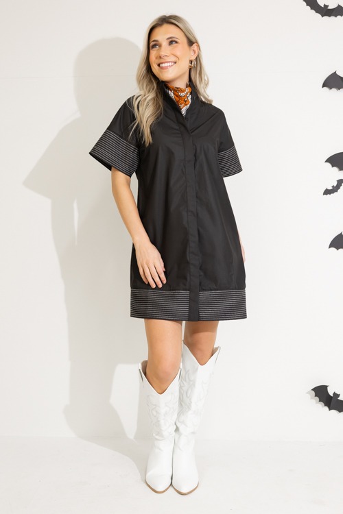 Stitch Contrast Button Dress - 0912-470.jpg
