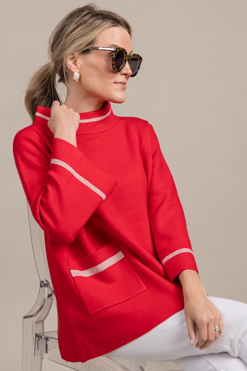 Stripe Trim Pocket Sweater, Red - 0912-49.jpg