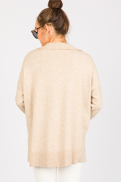 Brodie Collared Sweater, Oatmeal