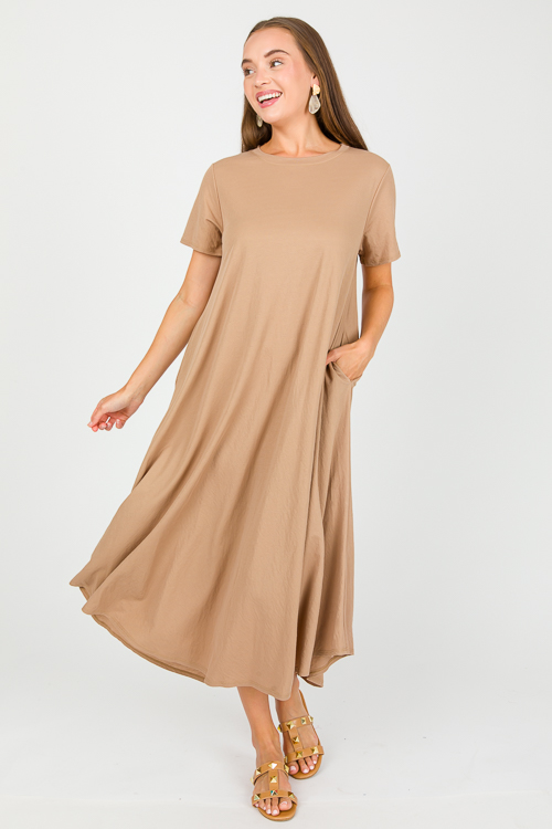 Short Sleeve Gabi Maxi, Mocha