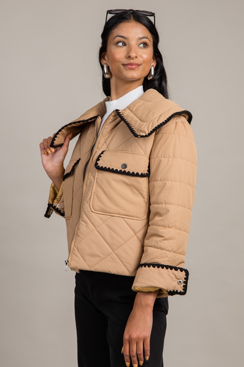 Stitch Trim Quilted Jacket, Bei - 0912-87.jpg