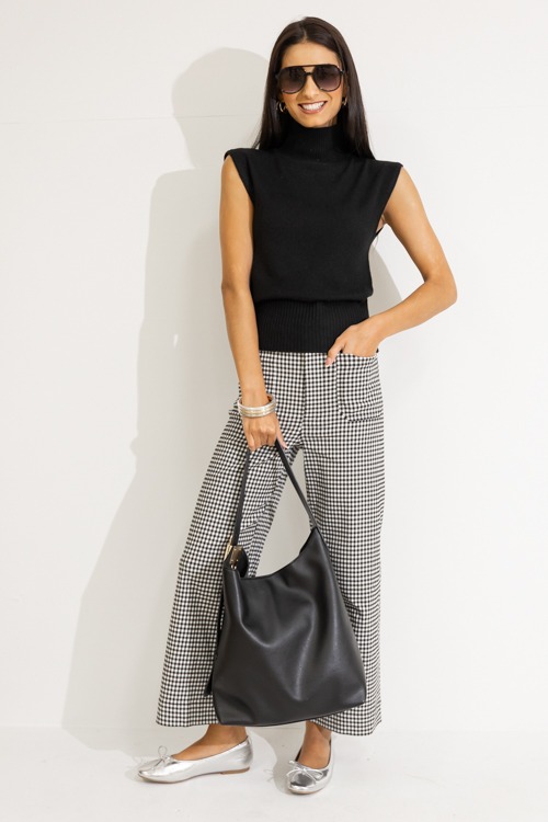 Gingham Pants, Black
