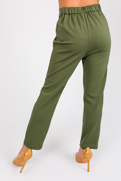 Straight Stretch Trouser, Olive