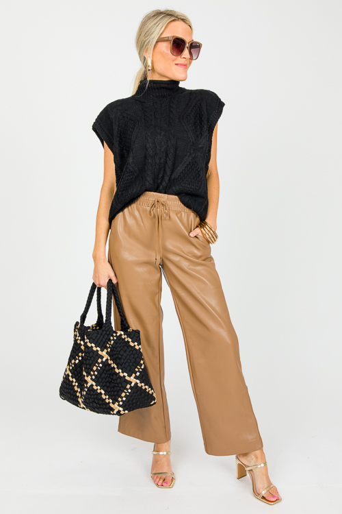 Butter Leather Pants, Taupe