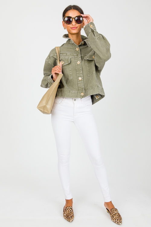 Olive Denim Jacket