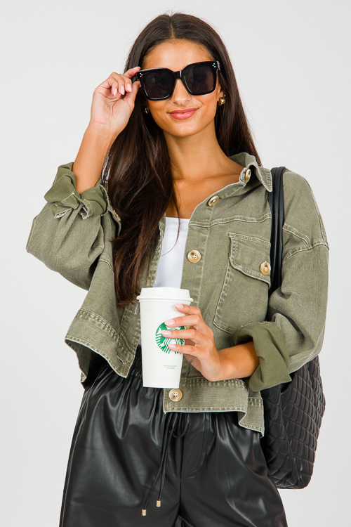 Olive Denim Jacket