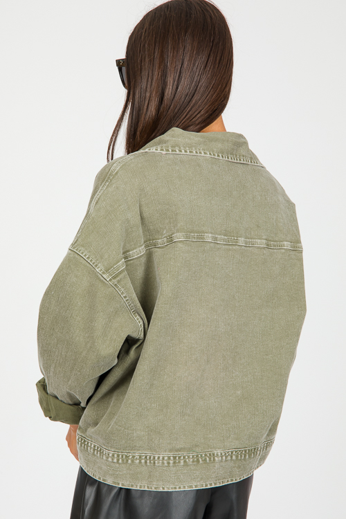 Olive Denim Jacket