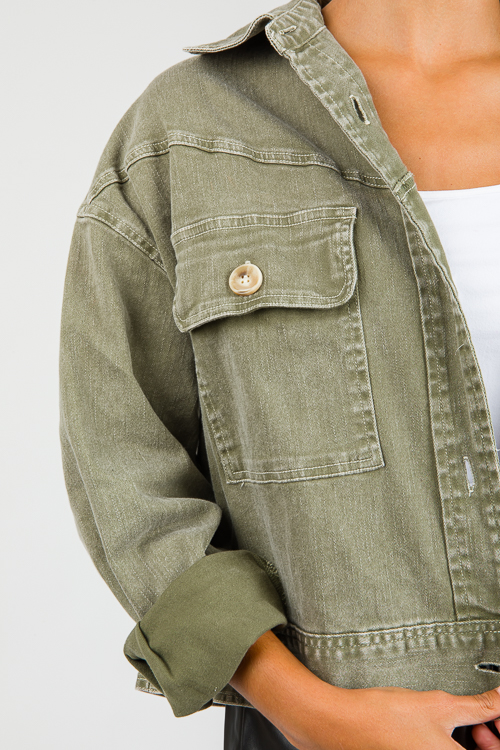 Olive Denim Jacket