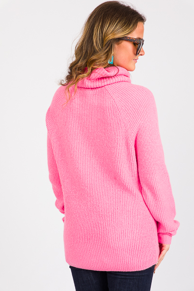 Candy Pink Cowl Neck