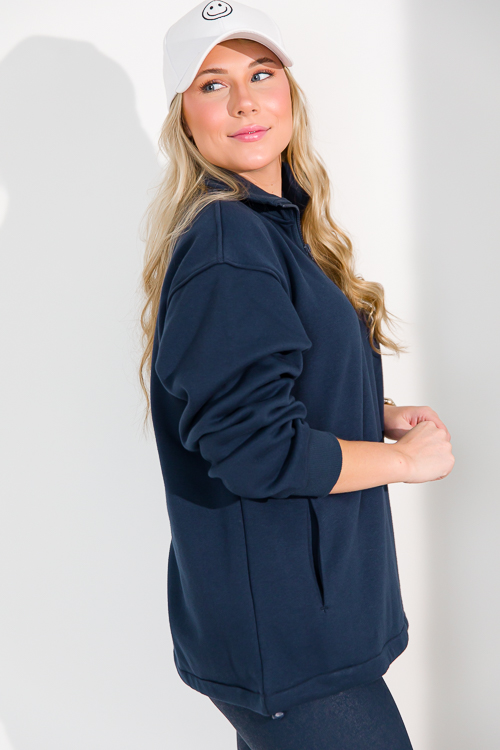 Comfy Cozy Half Zip, Navy
