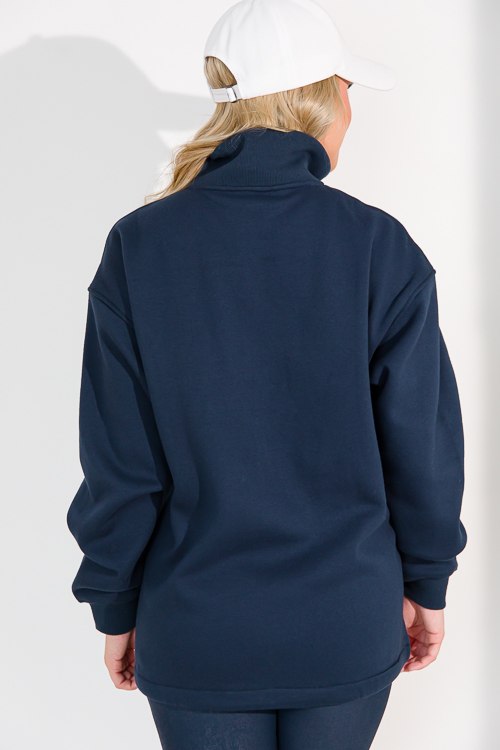 Comfy Cozy Half Zip, Navy