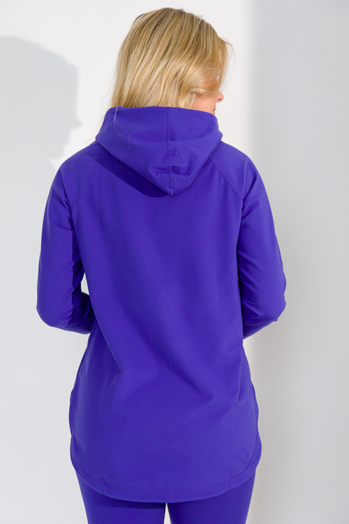 Amber Hooded Pullover, Night Blue