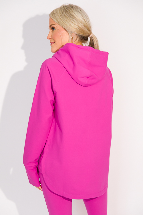 Amber Hooded Pullover, Berry