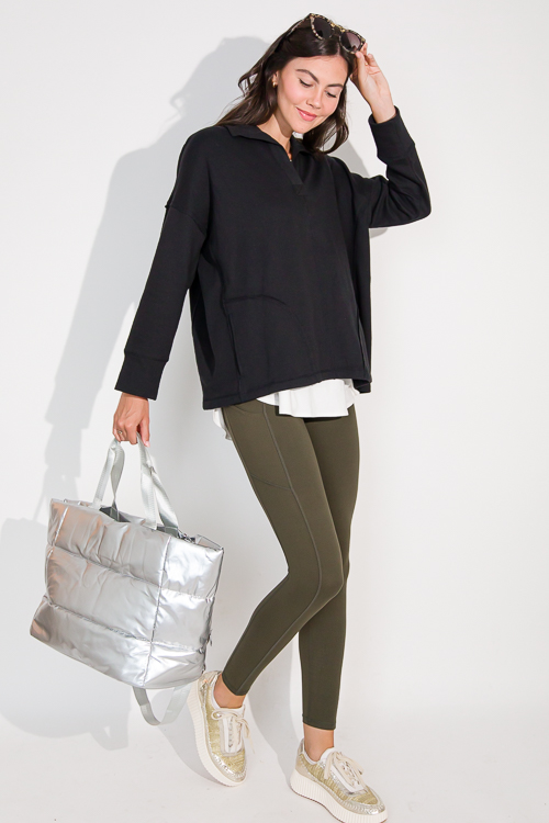 Side Pocket Butter Legging, Olive