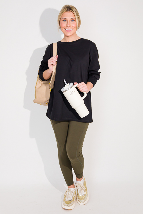 Side Pocket Butter Legging, Olive