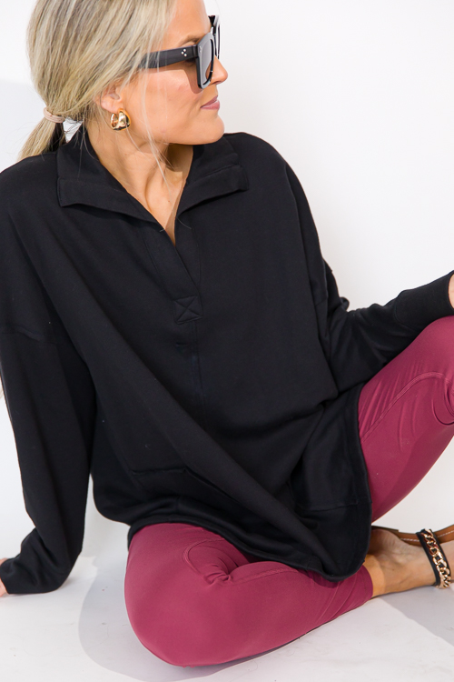 Side Pocket Butter Legging, Wine