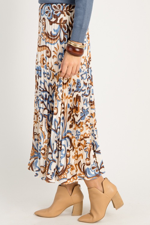 Pleated Print Maxi Skirt, Ivory - 0915-97.jpg