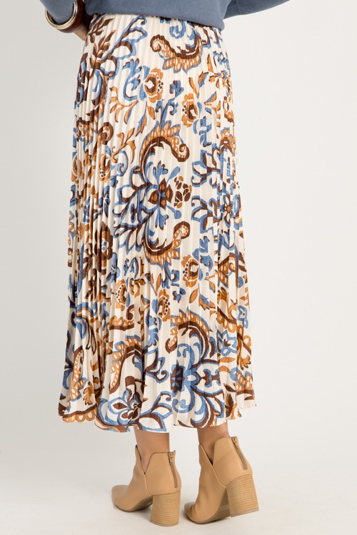 Pleated Print Maxi Skirt, Ivory - 0915-98.jpg