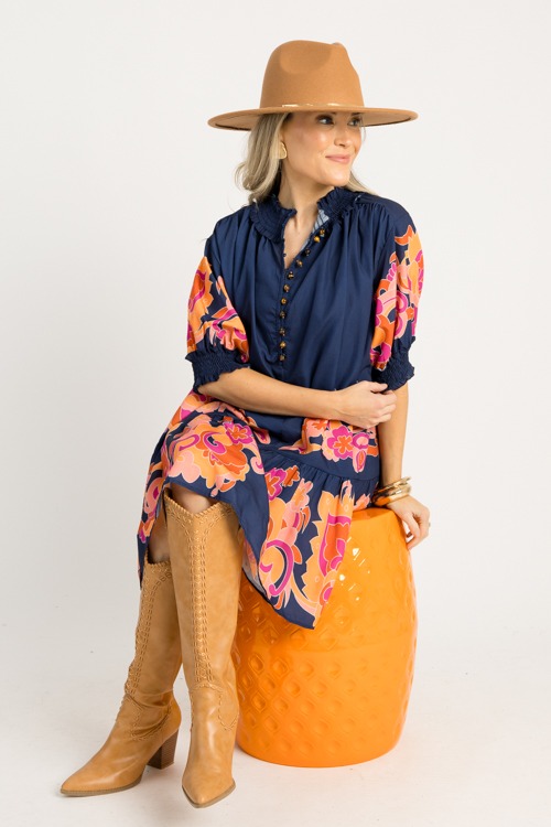 Jada Printed Dress, Navy - 0916-102.jpg