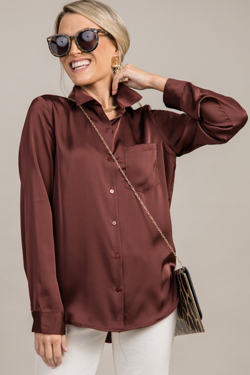 Satin Button Down, Chocolate - 0916-135p.jpg