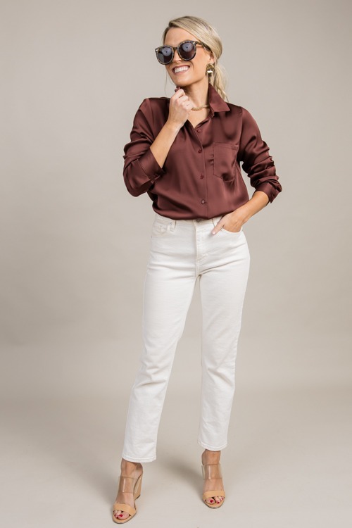 Satin Button Down, Chocolate - 0916-140.jpg