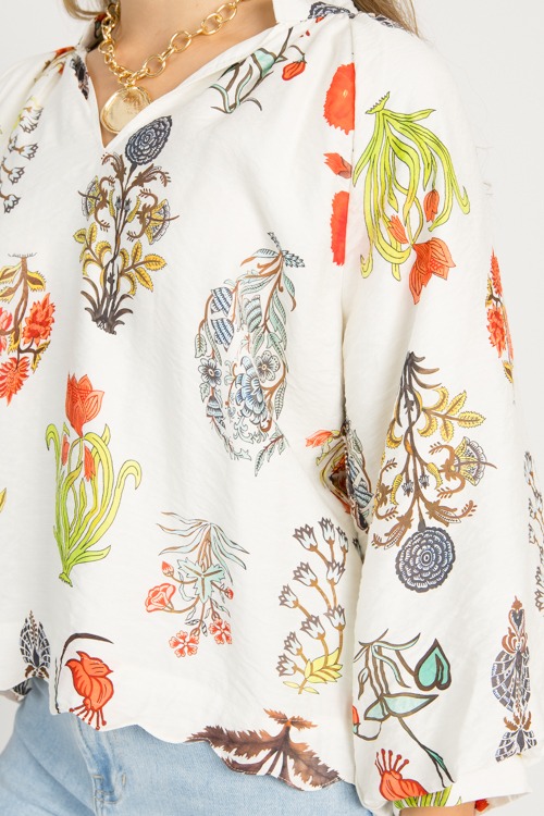 Scallop Trim Floral Top, Cream - 0916-4.jpg