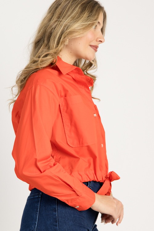 Tie Hem Shirt, Tomato Red - 0916-40.jpg