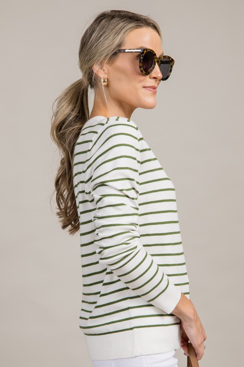 Landon Stripe Sweater, White/Green - 0916-44.jpg