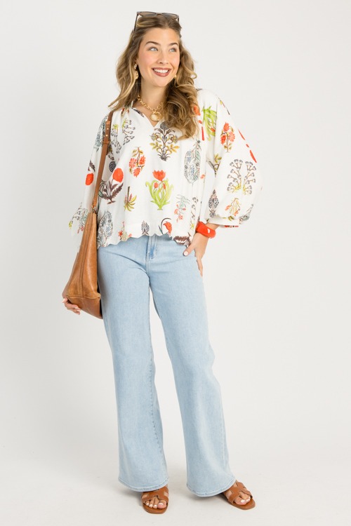 Scallop Trim Floral Top, Cream - 0916-5.jpg