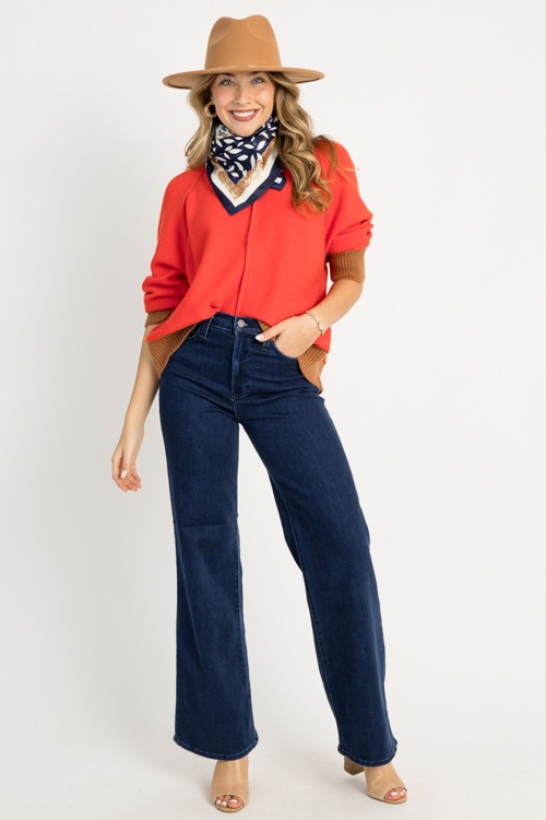 Colorblock Trim Sweater, Red - 0916-53.jpg