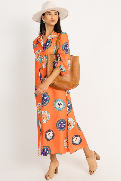 Inner Circle Floral Maxi, Orange