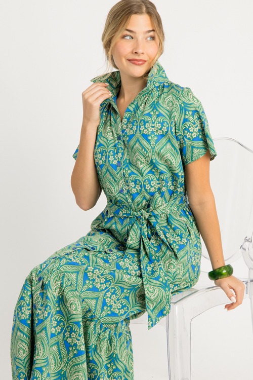 Valery Maxi, Green Blue Multi