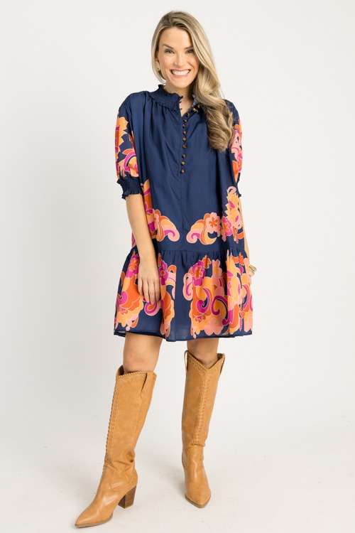 Jada Printed Dress, Navy - 0916-98.jpg
