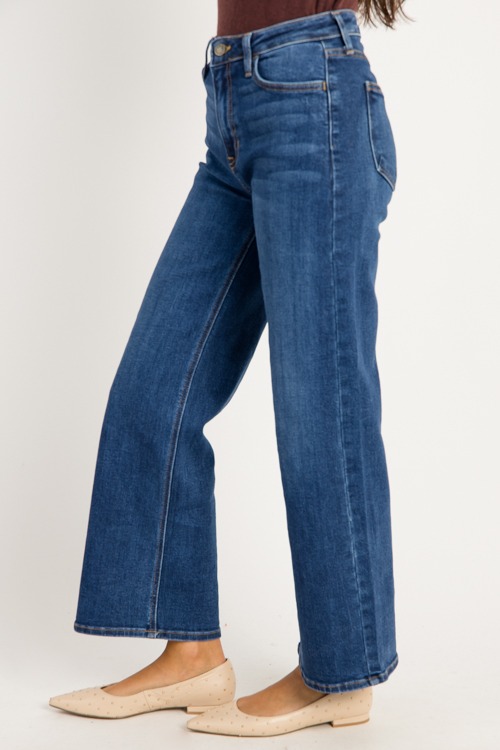 Nina Wide Leg Jeans, Dark