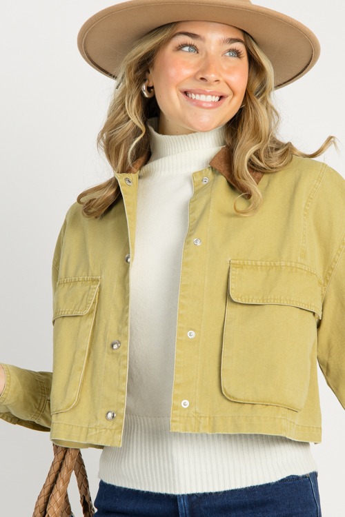 Suede Collar Jacket, Chartreuse - 0917-156.jpg