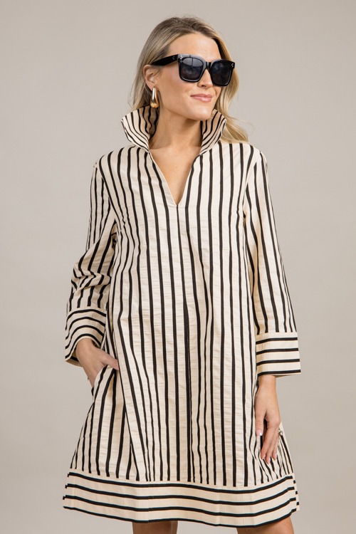 Stripe Collared Dress