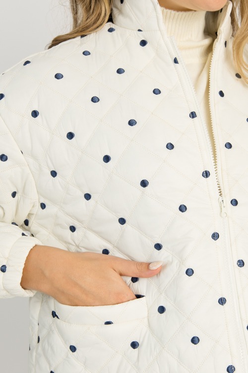 Polka Dot Quilted Jacket, Cream - 0917-37h.jpg
