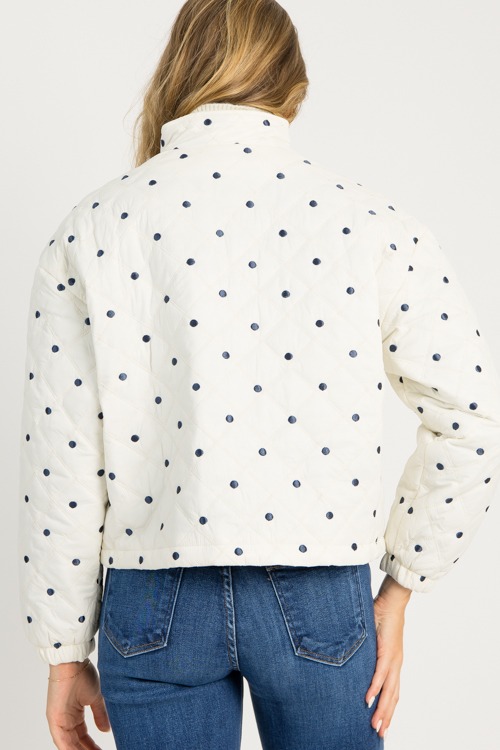 Polka Dot Quilted Jacket, Cream - 0917-41.jpg