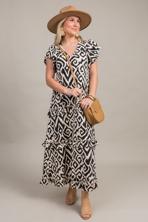 Aspen Printed Maxi, Black