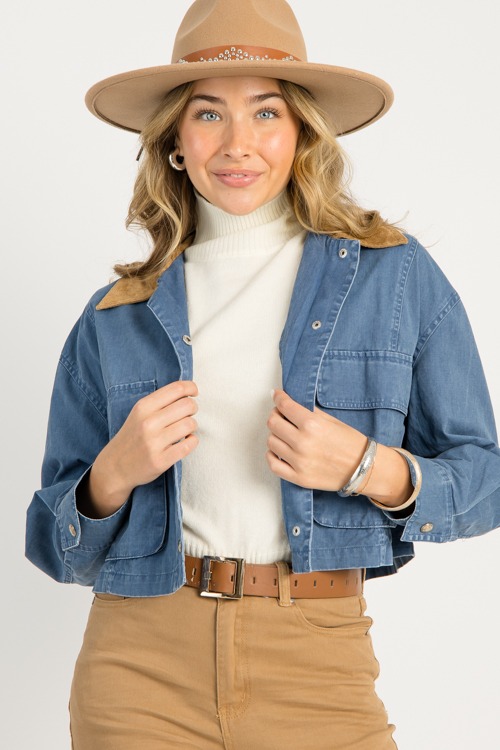 Suede Collar Jacket, Blue - 0917-56h.jpg