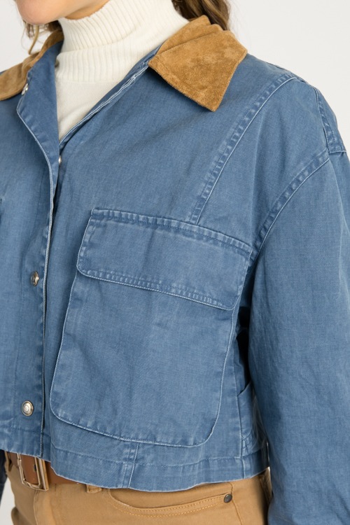 Suede Collar Jacket, Blue - 0917-60.jpg