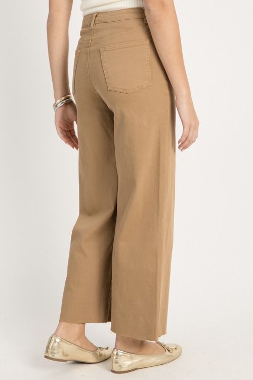 Raw Hem Wide Leg Pants, Pecan - 0917-62h.jpg