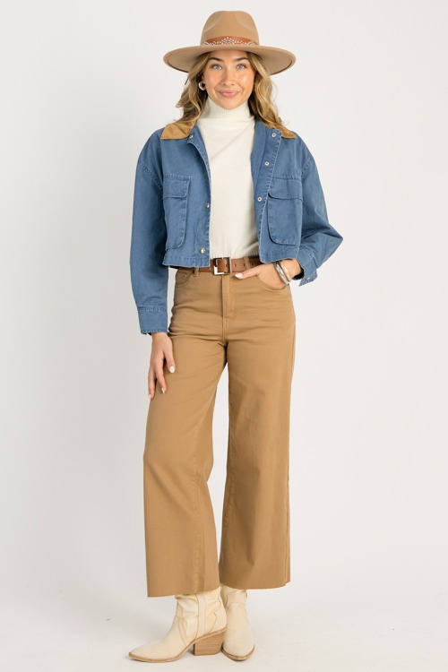 Raw Hem Wide Leg Pants, Pecan - 0917-66.jpg